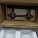 BrkNit 2 Light Modern Bathroom Light Fixtures Over Mirror, Black Gold Vanity Lights for Bathroom Wall Sconces with Clear Glass Shades, E26 Socket (Bulbs Not Included)