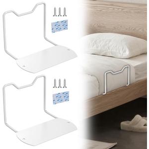 Mattress Slide Stopper Fit Wooden Bed Frame,Mattress Retainer Bar from Sliding,Anti Bed Sliding Holder in Place(Black,3.93" H,2Pack)