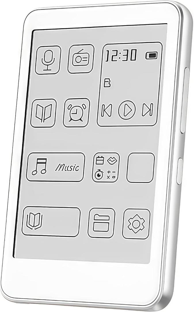 MP3 Player, 2.7 Ink Screen Mp3 & Mp4 Music Player with Speaker, Portable HiFi Sound Quality Music Player, Electronic Book, Eye Caring Design, for Home Outdoor Travel