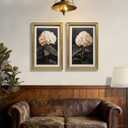 Gatheroad Vintage Gold Framed Wall Art Set of 2, Large Hydrangea Floral Art Painting & Canvas Prints | Dark Moody Aesthetic Wall Pictures & Artwork for Living Room, Bedroom, Bathroom Decor, 16x24in