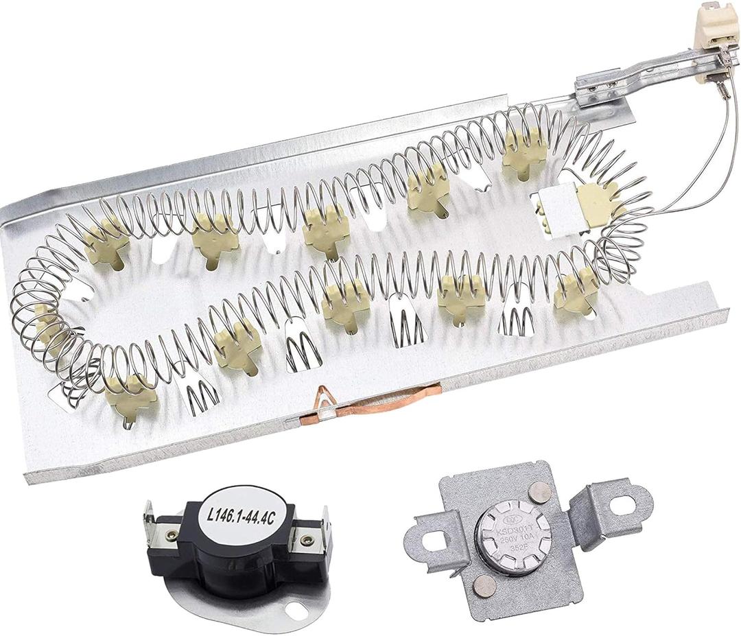 BlueStars 3387747 Dryer Heating Element & 279973 Thermal Cut-off Fuse Kit - Compatible with Whirlpool & Kenmore Dryers - Replaces 80003 WP3387747 3391913 AP3094323
