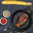 Mini Cast Iron Skillets 6.3 x 6.3 x 1.5 Inch Cast Iron Pan Small Ramekin Set Black Casserole Dish Cookware Oven Safe Mini Skillets for Kitchen Indoor Outdoor Picnic (4 Pack)