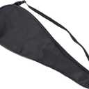 Badminton Racket Bag Lightweight Waterproof Racket Cover Bag Multi-use Racket Shoulder Bag Portable Squash Racket Cover with Zipper Closure&Adjustable Strap for Men Women Outdoor Indoor Sports (Black)