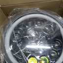 Gatuida Headlights Skull LED Headlight Motorcycle LED Motorcycle Light Mount Light Skull (17.60X17.60X6.60CM, Black)