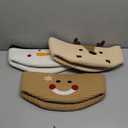 3 Pieces Christmas Woven Baskets Empty, 10.6*6.8inch Small Cute Designs Holiday Cotton Rope Baskets for Christmas Gift, Holiday Decor & Storage(Snowman + Gingerbread Man + Fawn)