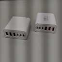 USB C Fast Charger Block, iPhone Charger Fast Charging Blocks 65W Multi Port Charger 6-Ports PD & QC Charging Cube Brick Power Adapter Type C Wall Chargers for iPhone 17/16/15/14/13/12 Pro Max, iPad