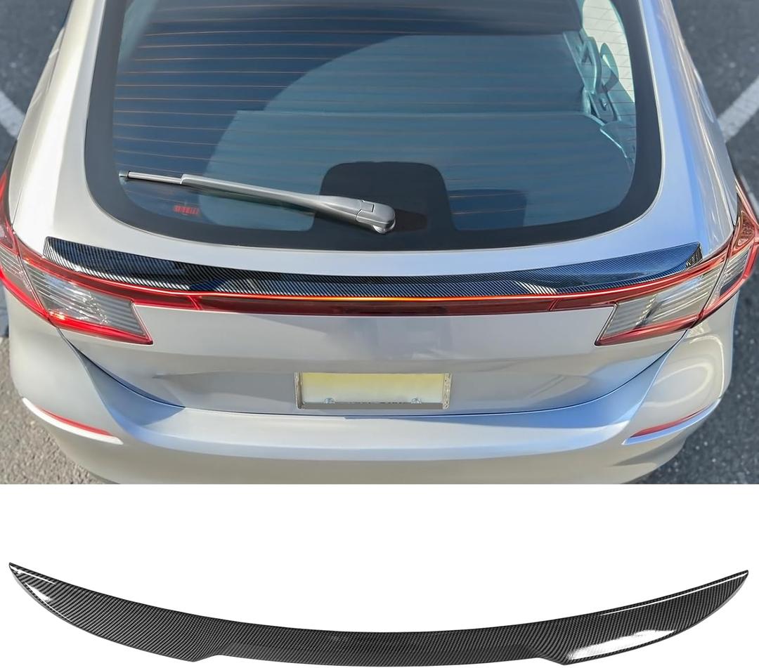 Spoiler Compatible with 2022-2025 Honda Civic Hatchback Trunk Spoiler ABS Lip Spoiler Wing Replacement for 2022 2023 2024 2025 Honda Civic Accessories(Glossy Carbon Fiber)