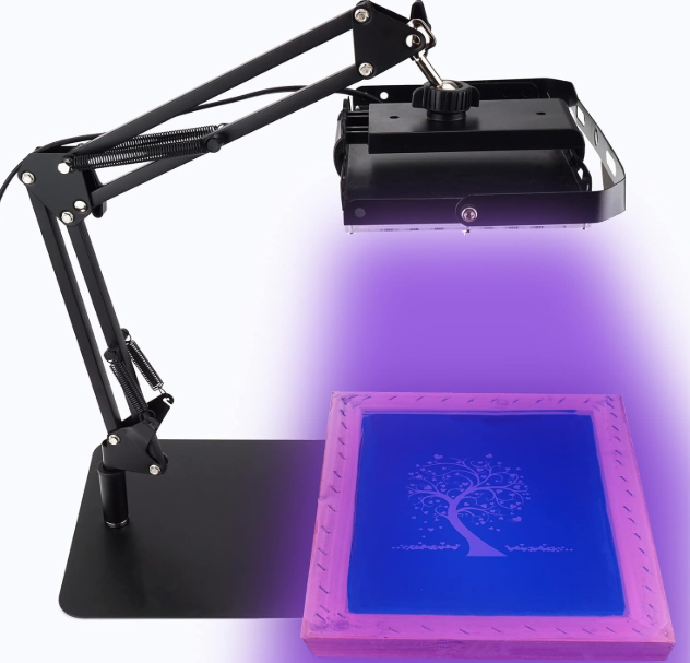 Dorhui 60W UV LED Exposure Unit for Screen Printing, Screen Print Light with Retractable and Adjustable Stand for Burning Screens, Cyanotypes, Photos, Sun UV Printing Kit, Resin Curing