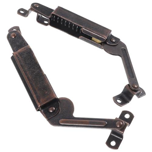 SEWOART 2pcs Spring Lid Support Hinges Double Hinge for Box Lid Stay Heavy Duty for Wooden Cabinets