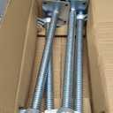 4 Pack Adjustable Leveling Jack Solid Screw Jacks with Base Plate for Baker-Style Scaffolding, Silver