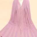 Geyoga Hijab Scarf for Women Soft Chiffon Rhinestone Long Scarf Shawl Fashion Muslim Hijab Head Wrap Scarves (Pink)