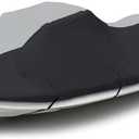 SBU Super Heavy-Duty PWC 600D Jet SKI Cover Compatible for Sea Doo Sea-Doo GTI SE - GTI SE 130/155 2011-2019 Watercraft Cover Black/Grey
