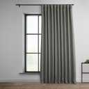 HPD Half Price Drapes - Faux Linen Curtains for Living Room (1 Panel) - 100W X 96L - Extra Wide Textured Room Darkening Curtains for Bedroom 96 Inches Long - Drapes for Home Decor, Blazer Grey