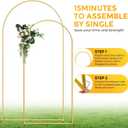 Metal Arch Backdrop Stand, 7.2FT+6FT Wedding Arch Frame, Gold Wedding Arch Backdrop Stand Set of 2, Balloon Arch Backdrop for Wedding Birthday Party Baby Shower Graduation Ceremony Decor
