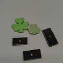 3 Pcs Tall Standing Rustic Clover Block Set St. Patrick's Day Farmhouse Green Shamrock Decor Tabletop Home Decor Wooden Clover for St Patricks Party Tiered Tray Festival Celebration Decor