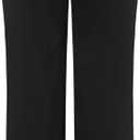 THUNDER STAR Womens High Waisted Wide Leg Jeans Stretchy Distressed Denim Pants, Black, Medium