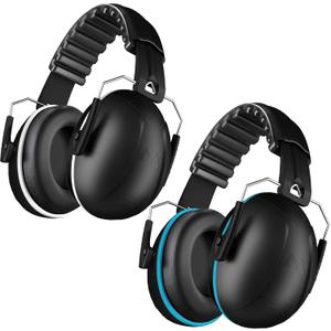 Noise Cancelling Ear muffs for Shooting Ear Protection, SNR 35dB Noise Reduction Headphones for Adult Kids Autism, Adjustable Sound Proof Hearing Protection for Shooting Mowing (Blue & White)