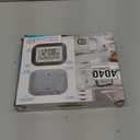 Westclox Large Digital Wall Clock Battery Operated with Temperature Date and Day of Week with Alarm | Modern Digital Desk Clock for Office Kitchen Bedroom or Living Room | Black (9")