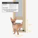 Hakuna Pets Dog & Cat Door for Sliding Glass Door - Mesh Screen Insert,  Small, Cream