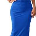 BTFBM Women's Ruched Bodycon Dress Summer Casual Sleeveless Back Slit Elegant Club Evening Party Cocktail Maxi Dresses (Royal Blue) XL