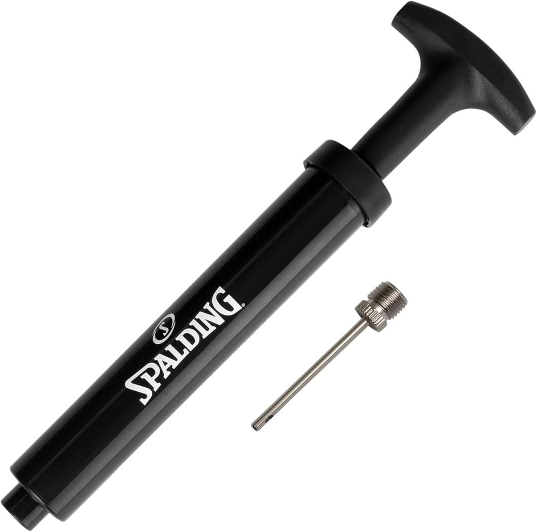 Spalding Sports Ball Pump Kit | Ideal for Basketball, Volleyball, Football, Soccer Ball & Rugby Ball | Complete Hand Pump Kit with Needles