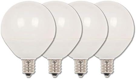 Westinghouse 4513120 60W Equivalent G16-1/2 Dimmable Soft White LED Light Bulb with Candelabra, 4 Count (Pack of 1)