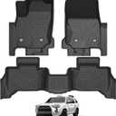 Falafa Floor Mats for Toyota 4Runner 2025 5 Seats(Not for Hybrid), All Weather TPE Heavy Duty Floor Liners for 4Runner Accessories, Front & Rear 4 Runner Car Mats, Black