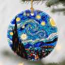 Van Gogh Starry Night Ornaments, Christmas Ornaments: Christmas Tree Decorations, Holiday Decor, Stocking Stuffers, Gift Ideas, Xmas Gifts & Gifts for Art Lover