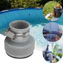 2pcs 1.25" to 1.5" Type B Pool Hose Adapter, Plastic Type B Pool Hose Connector for Filter Pumps