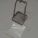 NiHome Upgraded Pot Lid and Spoon Rest with Diatomite Absorbent Tray & Silicone Anti-Slip Pad  Sturdy Metal Frame, Multifunctional Ladle Holder for Kitchen Countertop, 3.9"x3.9"x6" (Gray)