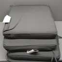 downluxe Waterproof Outdoor Chair Cushions Set of 4, 19" x 19" x 3" Patio Chair Cushion with Non-Slip Ties & Handle, Square Outdoor Cushion for Patio Furniture with Removable Cover, Dark Grey