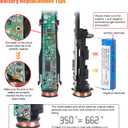 Upgraded Electric Toothbrush Battery Compatible with Philips Sonicare HX6730 HX6930 HX6920 HX6850 HX6710 HX6970 HX6950 HX6910 HX9903 HX9984 Series, with Waterproof Shaft Rubber Pad
