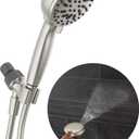 Delta Faucet ProClean Brushed Nickel Shower Head with Handheld, Showerhead with High Pressure Spray, Handheld Shower Head, 6 Spray Settings, SpotShield Brushed Nickel 75740SN