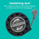 KMC 4-Outlet Surge Twist Cord Reel, Retractable Power Strip Surge Protector, 735J Surge Protection, 5ft Long Retractable Extension Cord, 3-Prong Low-Profile Flat Plug, UL/ETL Certified, Gray