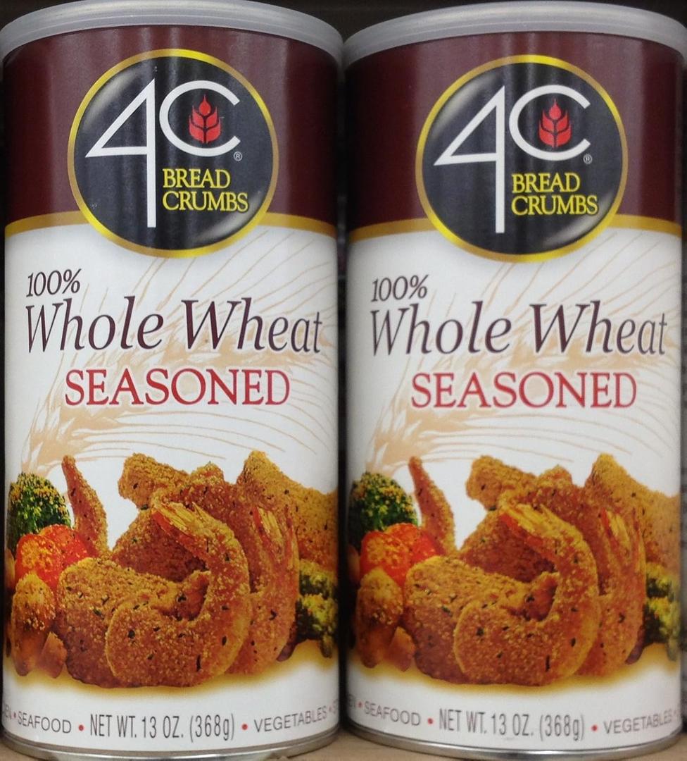 4C Premium Bread Crumbs, Whole Wheat Seasoned with Pecorino Romano Cheese, 13 Ounce (Pack of 1), BB 03-04-28