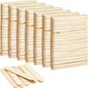 300 Pack Small Wooden Popsicle Sticks for Crafts, Bulk Small Wood Sticks for Arts and Crafts (0.4 x 2.5 in)