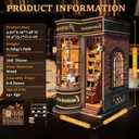 Book Nook Kits for Adults: SUNNINO Book Nook Kit Model Kits Craft Kits for Adults - DIY Miniature Doll House Kit for Bookshelf Booknook Tiny House with Sensor Led Light