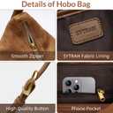 SYTRAH Hobo Bags for Women Slouchy Shoulder Suede Purse, Soft Crossbody Handbag with Multiple Pockets Casual Tote Purse