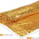 PATIKIL Sequin Fabric Gold Tone, 4 Yards Length 4.9 Feet Wide, Mesh Fabric Full Glitter Sequins Fabric Sewing