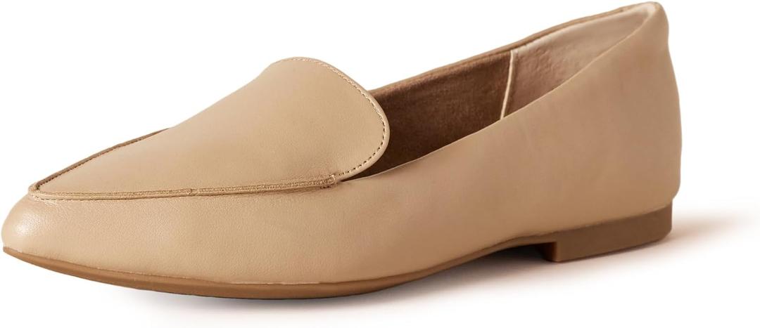 Amazon Essentials Women's Loafer Flat (Beige) US 6.5