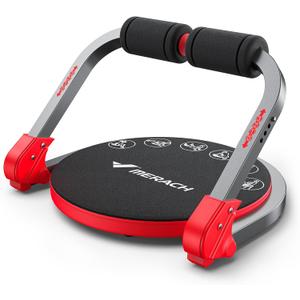 MERACH Ab Machine, Sit Up Exercise Equipment with 3 Adjustable Resistance Levels, Automatic Rebound Ab Crunch Machine for Core Workout, Ab Workout Equipment for Stomach