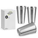 HAMILADUO 4Pack 16 oz Stainless Steel Pint Cups,Stainless Steel Cup,Pint Cup Tumbler，water Tumbler,Stackable,Reusable,BPA Free, (8)