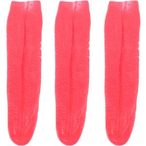 FAVOMOTO 3PCS Halloween Fake Tongue, Horrific Long Tongue Prop Realistic Tricks Accessories Prank Scary Costumes for Carnival Halloween Party Decoration