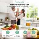 Momcozy AutoMeal Baby Food Maker One-Step Auto Steam & Blend Food Processor, 15oz Large Cup & 6-Blade Design, Self-Cleaning, Auto 3-Stage Texture Settings for Effortless Homemade Baby Puree