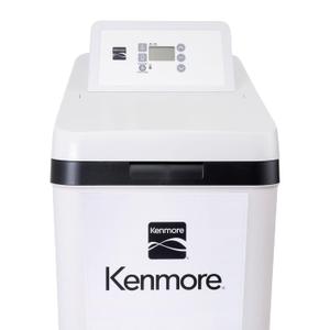Kenmore 350 Water Softener With High Flow Valve | Reduce Hardness Minerals & Clear Water Iron In Your Home | Whole House | Easy To Install | Grey (32,000 Grain Softener, Gray)