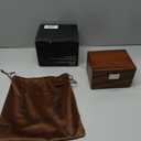 Watch Box, Watch Travel Case for Men, Wood Watch Organizer for Woman, Portable Protection 2-Slot Watch Display Storage Case, Rich Walnut