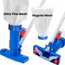 Sepetrel Upgraded Swimming Pool Spa Jet Vacuum Cleaner with Brush & 56" Pole,for Above Ground/Inflatable Pool,Hot Tub,Pond, Spa, Lake and Fountain