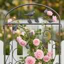 4 Pack Garden Trellis for Climbing Plants, 71 x 20 inch Rustproof Heavy Duty Metal Trellis for Climbing Rose Vine Clematis, Perfect for Premium Patio Decor & Luxury Outdoor Garden Design, Silver Gray
