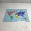 MWB World Map Wall Art Poster for Kids - Educational Map Posters for Kids includes Countries, States, Capitals & Pictures | Perfect for Classroom Decor or Home | 18" x 24" Laminated Durable Poster