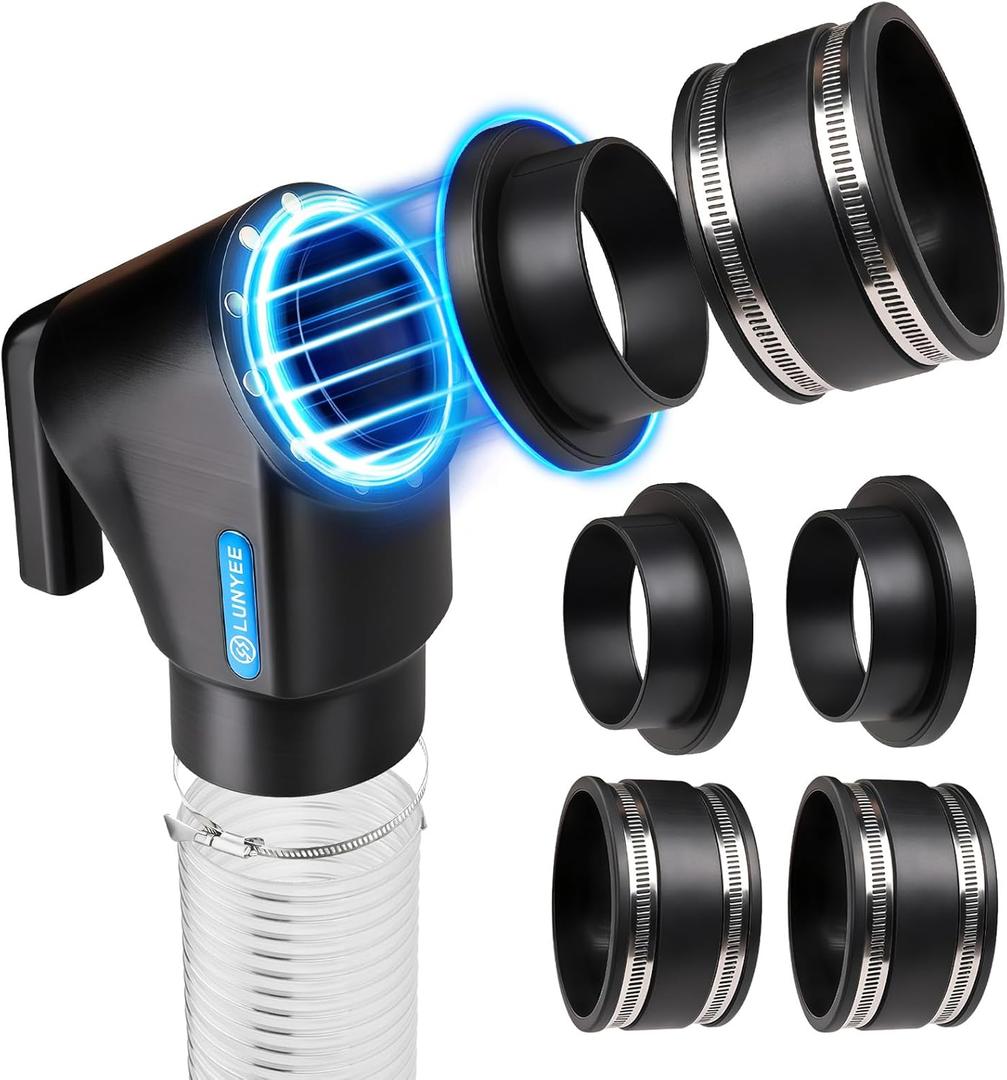 4" Magnetic Dust Collection Quick Connect Kit with Handle, 4-Pack Fittings Set for Woodworking Systems with Fast Hose Switching